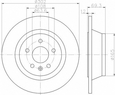 HELLA PAGID 8dd355119151 -  Тормозной диск
